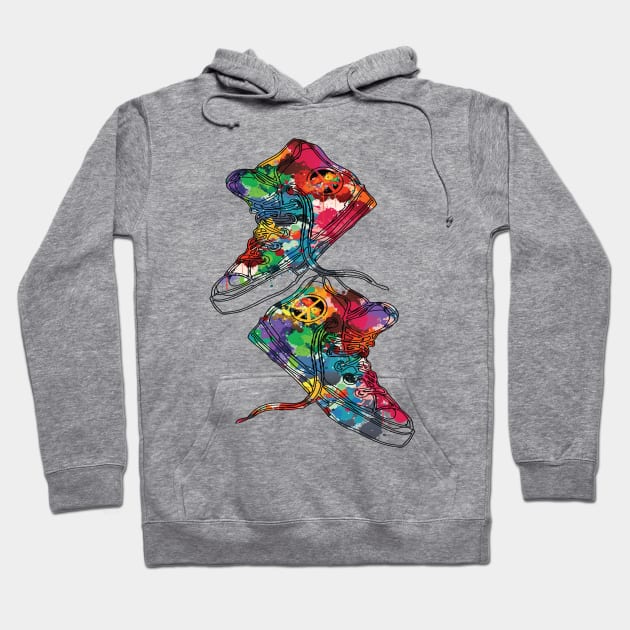 Paint Sneakers Hoodie by CindyS